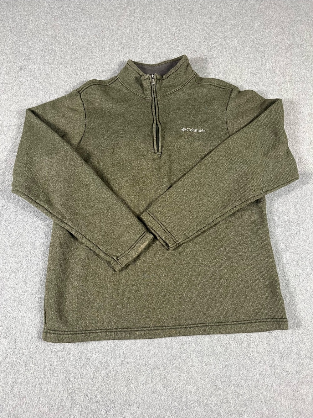 Columbia Great Hart Mountain III Men's Small S Half Zip Sweater Fleece Green